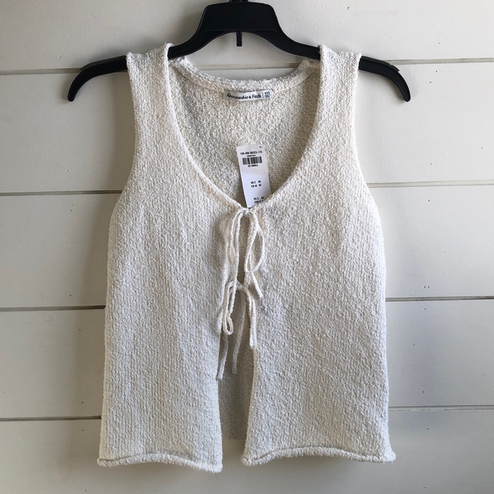 Abercrombie & Fitch Cream Knit Tank Top NWOT